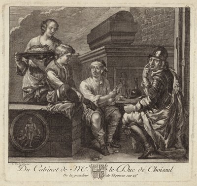 Satirisk skildring av Duc de Choiseuls kabinett av French School