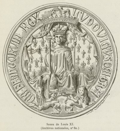 Ludvig XI:s sigill (gravyr) av French School