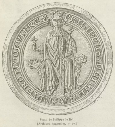 Sigill av Philip the Fair (gravyr) av French School