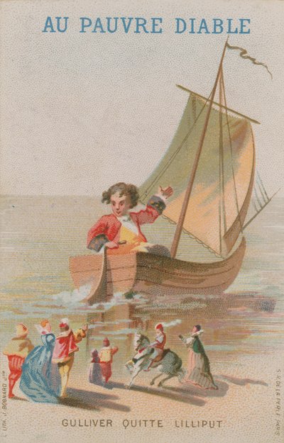 Scen från Gullivers Travels av French School
