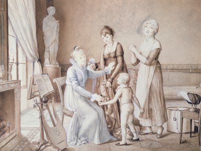 Scene of Family Life, tidigt artonhundratal av French School
