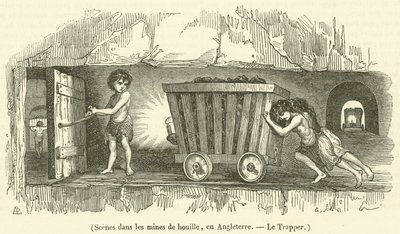 Scener i kolgruvorna, England, The Trapper av French School