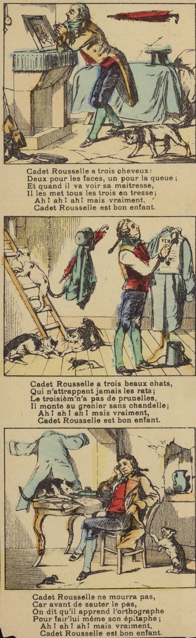 Scener från Cadet Rousselle av French School