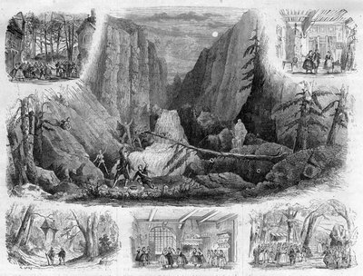 Scener ur "Freischutz" av Carl Maria von Weber av French School