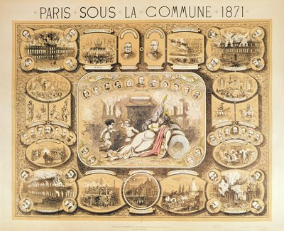 Scener från Pariskommunen, 1871 av French School