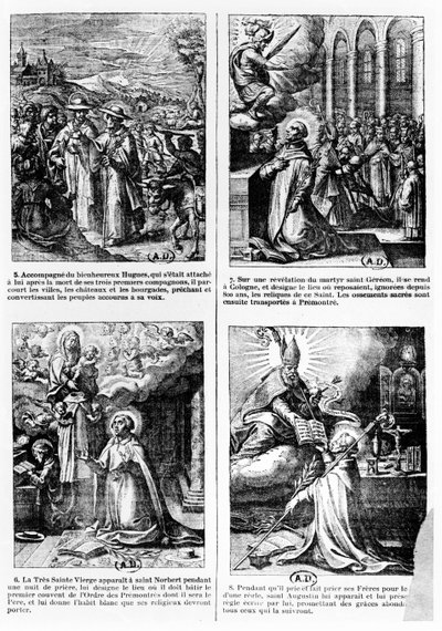 Scener från livet av Saint Norbert, grundare av den premonstratensiska kanonorden regelbundet av French School