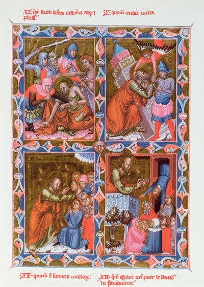 Scener från Saint Pauls liv, faksimil av ett 1400-talsmanuskript av Legendaire des Anjou-Hongrie, skola i Bologna av French School