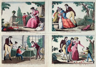 Scener av familjeliv, början av artonhundratalet av French School