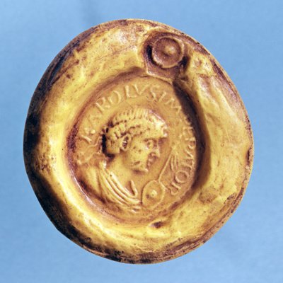 Sigill av Karl III (839-888) den fete, Frankrikes kung och den helige romerske kejsaren, 900-talet av French School