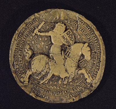 Sigill av Ludvig I av Anjou (1339-84) kung av Sicilien, 1383 av French School