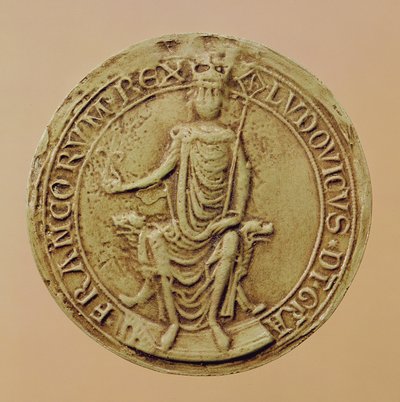 Ludvig VIII:s sigill (1187-1226) (vax) av French School