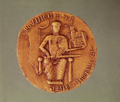 Sigill av Raymond VI (1156-1222) greve av Toulouse, 1204 av French School