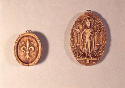 Sigill av Marguerite de Provence (1221-95) 1284 (vax) av French School