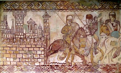 Andra korståget (1147-1149): början på korstågen. Fresk av kapellet i Cressac av French School
