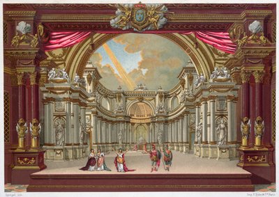 Scenografi för teatern i Versailles av French School