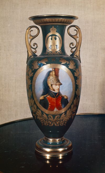 Sevres vas föreställande Louis Bonaparte (1778-1846) (porslin) av French School