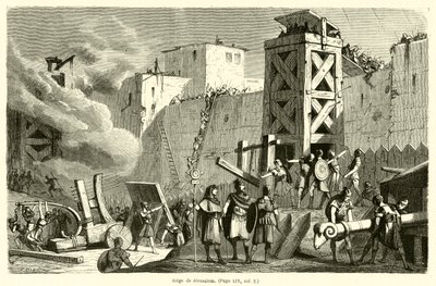 Siege de Jerusalem (gravyr) av French School