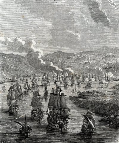 Belägringen av Toulon ägde rum mellan 29 juli och 21 augusti 1707 under det spanska tronföljdskriget när en allierad land- och sjöstyrka belägrade den franska flottbasen i Toulon (gravyr) av French School