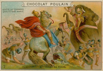 Siege of Veii, Chocolat Poulain handelskort av French School