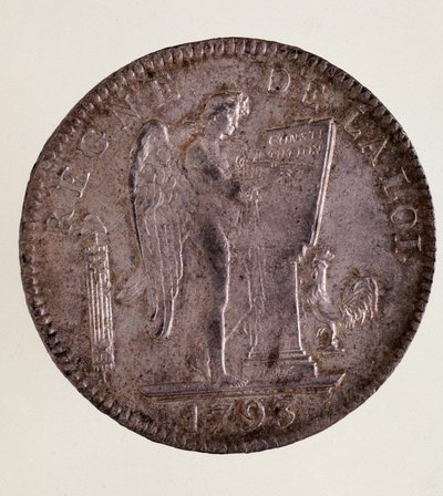 Silver fransk ecu (scude), franska republiken (1793-1804) av French School