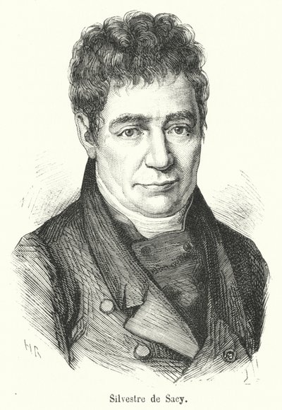 Silvestre de Sacy (gravyr) av French School