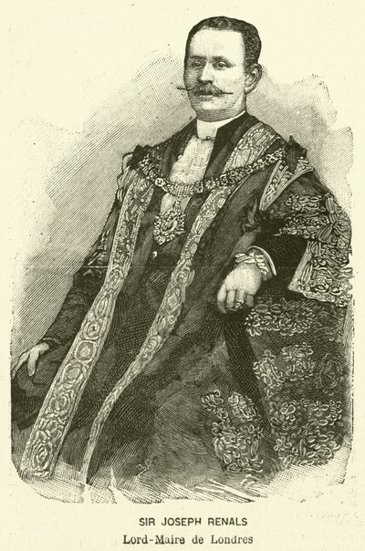 Sir Joseph Renals, borgmästare i London (gravyr) av French School
