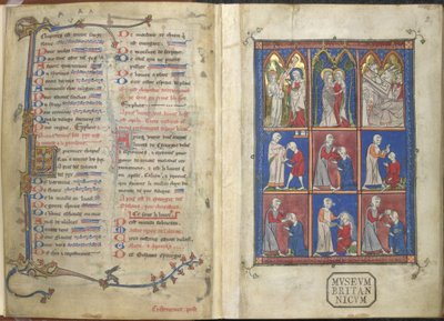 Sloane 1977,f.2 The Chirurgia: Bibliska och medicinska scener av French School