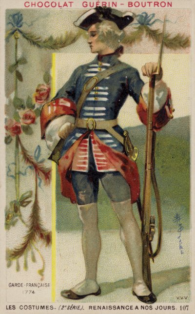 Soldat från Gardes Francaises (franska garde), 1774 av French School