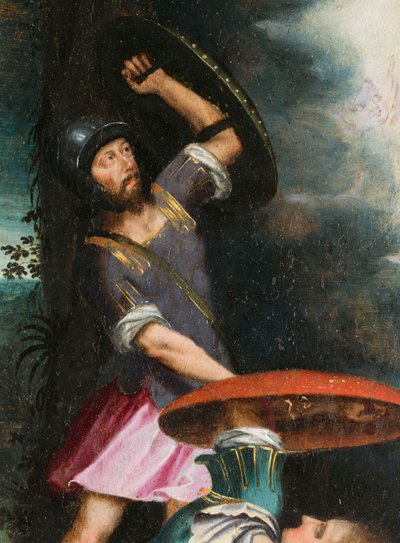 Soldater under uppståndelsen, detalj. Triptyk av Aubery av French School