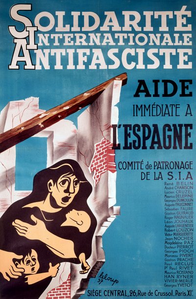 Solidarite Internationale Antidasciste", antifascistisk affisch av French School