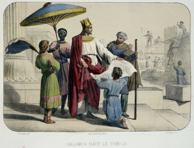 Salomo byggde templet (byggarbetsplatsen i bakgrunden) av French School