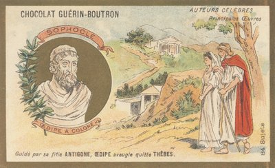 Sofokles (495 f.Kr. J-C-406 f.Kr.), grekisk tragedian, författare till "Oedipus a Colone", stycke spelat postumt 401 f.Kr. av French School