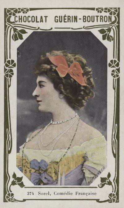 Sorel, Comedie Francaise (färgad bild) av French School