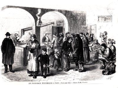 Soppkök i Paris, ca. 1860 av French School