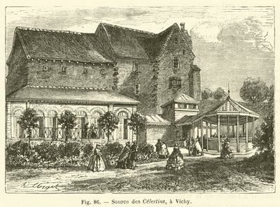 Source des Celestins, en Vichy (gravyr) av French School