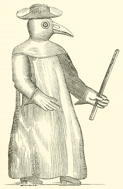 Under denna gravyr, som fungerar som frontispice till Treatise on the Plague av French School