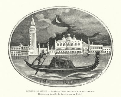 Souvenir of Venice, cameo designad av den franske skulptören Emile Soldi av French School