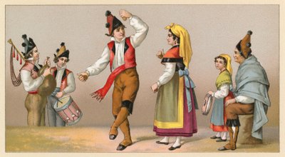Spanien kostym av French School
