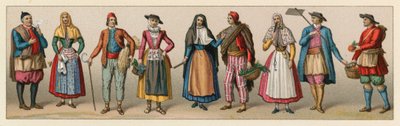 Spanien Kostym av French School