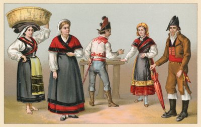 Spanien kostumer av French School