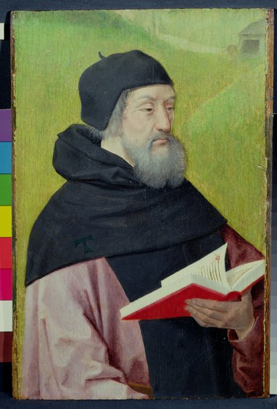 St. Anthony Abbot (olja på pannå) av French School