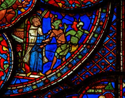 Sankt Antonius: attackerad av demoner (w30b) av French School