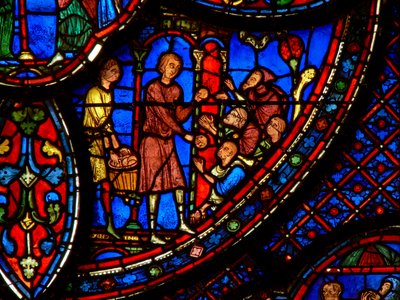 Sankt Antonius: delar ut till de fattiga (w30b) av French School