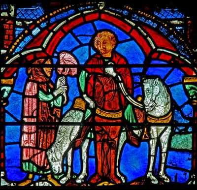 St Cheron fönster: hawking? (w15) av French School