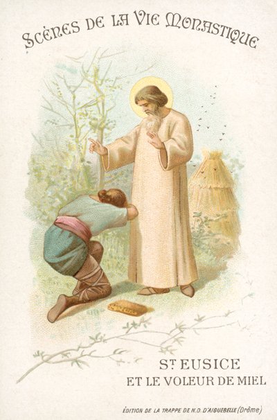 St Eusice och honungstjuven (chromolitho) av French School