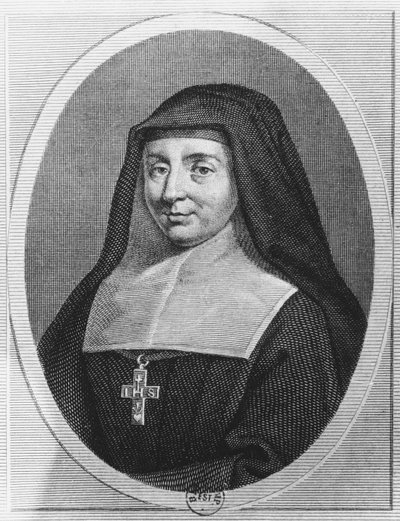 St Jane Frances de Chantal (gravyr) av French School
