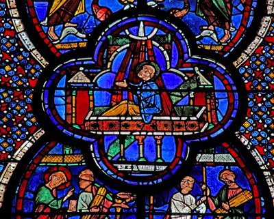 St John-fönstret: väntar på död och uppståndelse (w48) av French School
