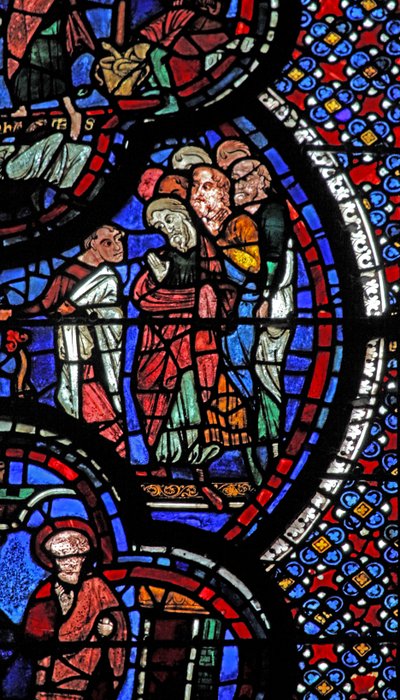 St John window: återupplivar en kvinna (w48) av French School