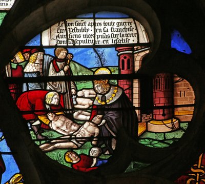 St Louis utför goda gärningar: Begrava de döda av French School