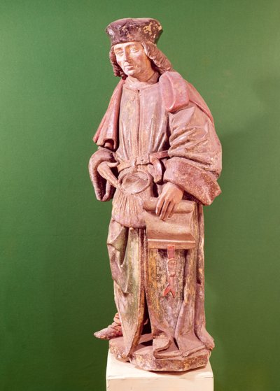St. Yves de Treguier (1253-1303), från kyrkan St. Martin, Amiens (trä) av French School